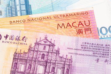 Macao pataca geld bankbiljet close-up