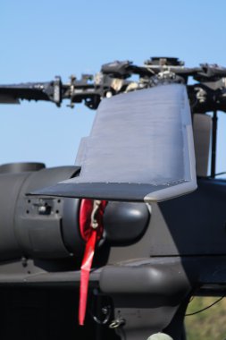 Bir helikopter rotor bıçak Close-Up