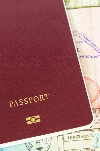 Passport and visa immigration stamps — Stock Photo, Image