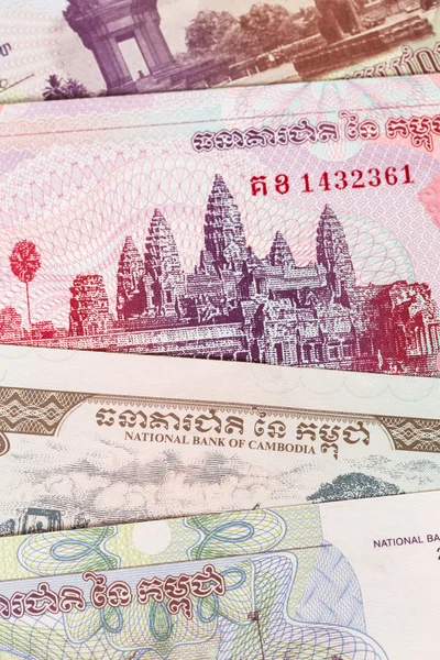 Cambodia riel money banknote close-up — Stock Photo, Image