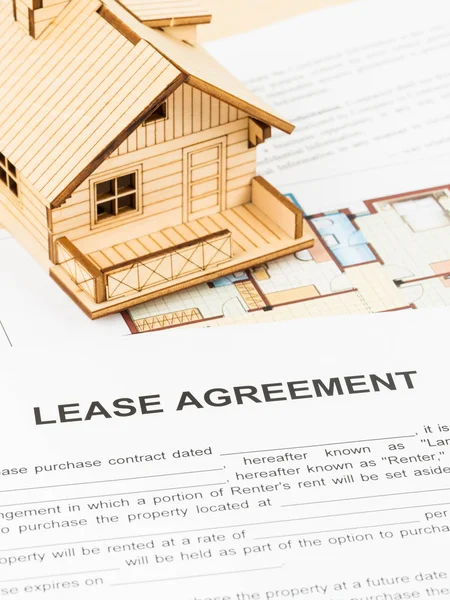 House lease agreement document — Stock Photo, Image