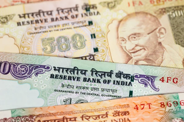 Indie Rupia pieniądze banknot szczelnie-do góry — Stok fotoğraf