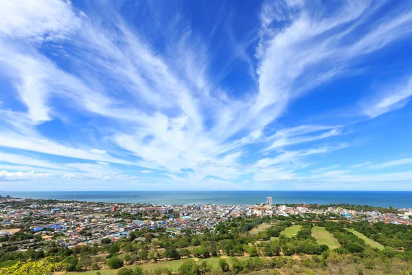 Hua hin city från natursköna point, hua hin, thailand — Stockfoto