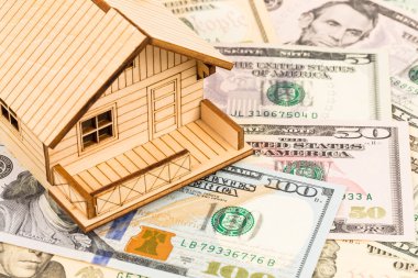 gider konut Doları banknot konsept modeli ev