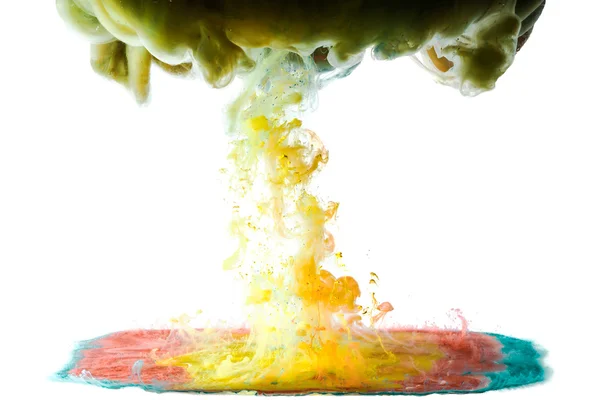 Farbenfrohes Aqua in Bewegung schafft bizarre Formen — Stockfoto