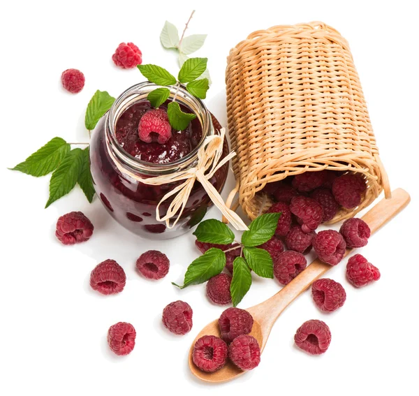 Confiture of raspberry — Stock Photo, Image