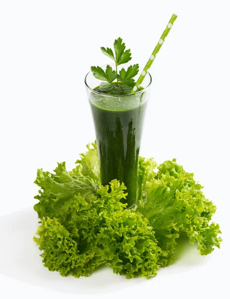 Yeşil sebze smoothie — Stok fotoğraf