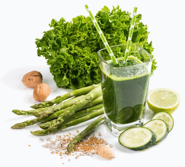 Smoothie de verduras verdes — Fotografia de Stock