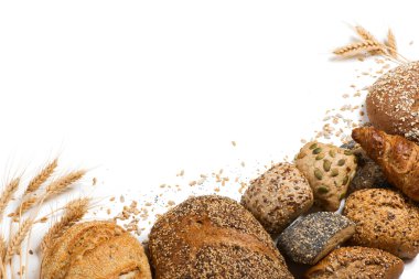   Assortment bread and seeds clipart