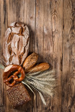 Ekmek ve kulakları buğday, görünümünün üst