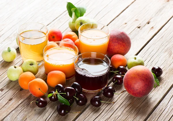 Assortment of fresh juices. — Stock Photo, Image