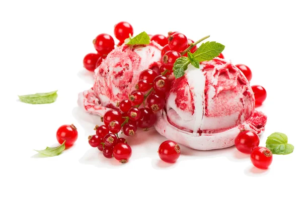 Красное смородиновое мороженое . — стоковое фото