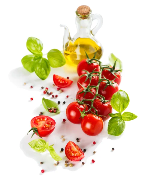 Cherry tomaten en kruiden. — Stockfoto