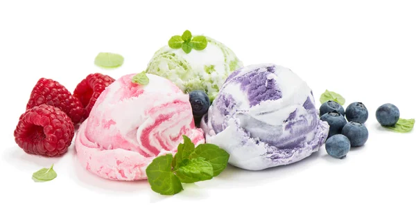 바닐라와 딸기 아이스크림. — 스톡 사진
