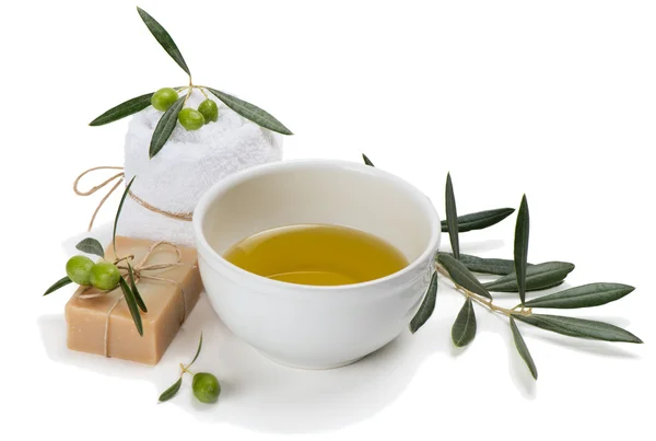 Olive spa for hands and nails. — Stock Photo, Image