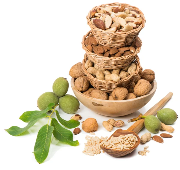 Different kinds of nuts — Stock Photo, Image