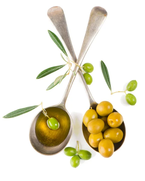  zeytin ve zeytinyağı, üstten görünüm