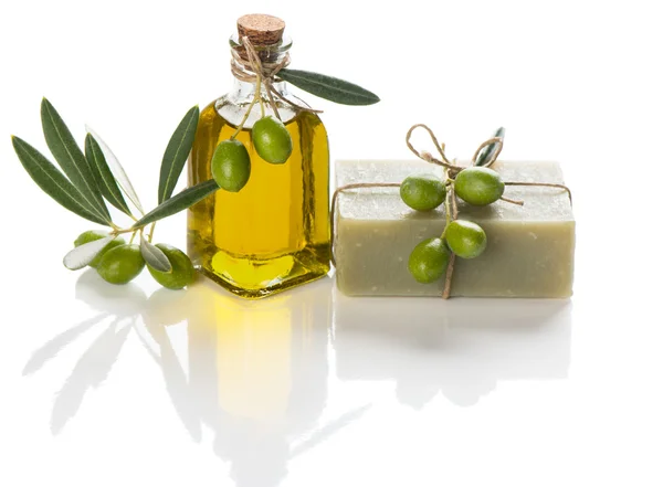 Soap with olive oil — Stock Photo, Image