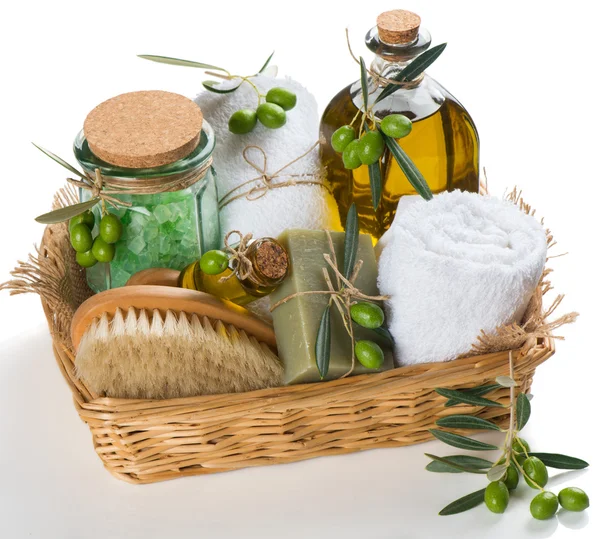 Spa och aromaterapi uppsättning oliv — Stockfoto