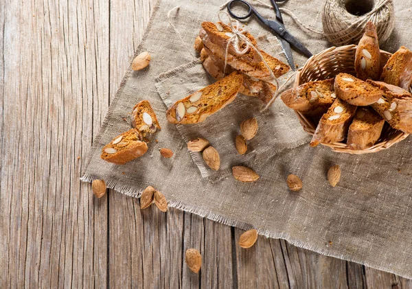 Cantucci mit Seil, Ansicht von oben — Stockfoto