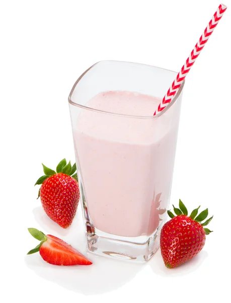 Organic Strawberry Smoothie — Stock Photo, Image