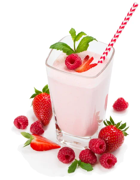 Fresh berries and smoothie — Stock Photo, Image