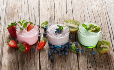 Assorted smoothies clipart