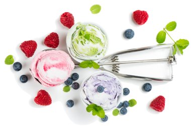  Assorted  Ice Cream, view from above clipart