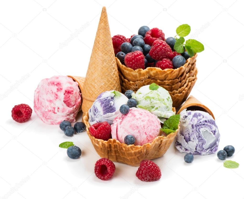 Mixed ice cream scoops Stock Photo by ©Denira 72629757