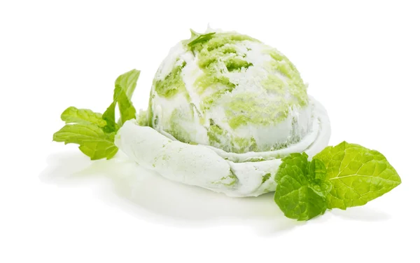 Vanilla-mint ice cream — Stock Photo, Image