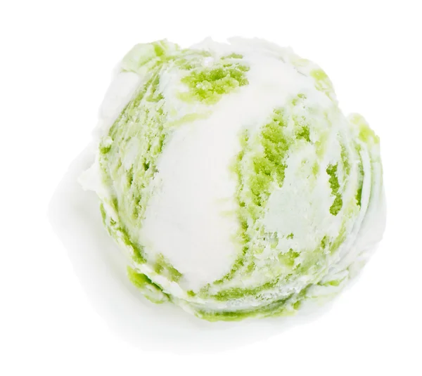 バニラ ・ ミントのアイスクリーム、上からの眺め — ストック写真