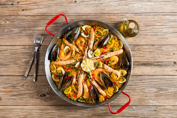 西班牙海鲜饭 — 图库照片