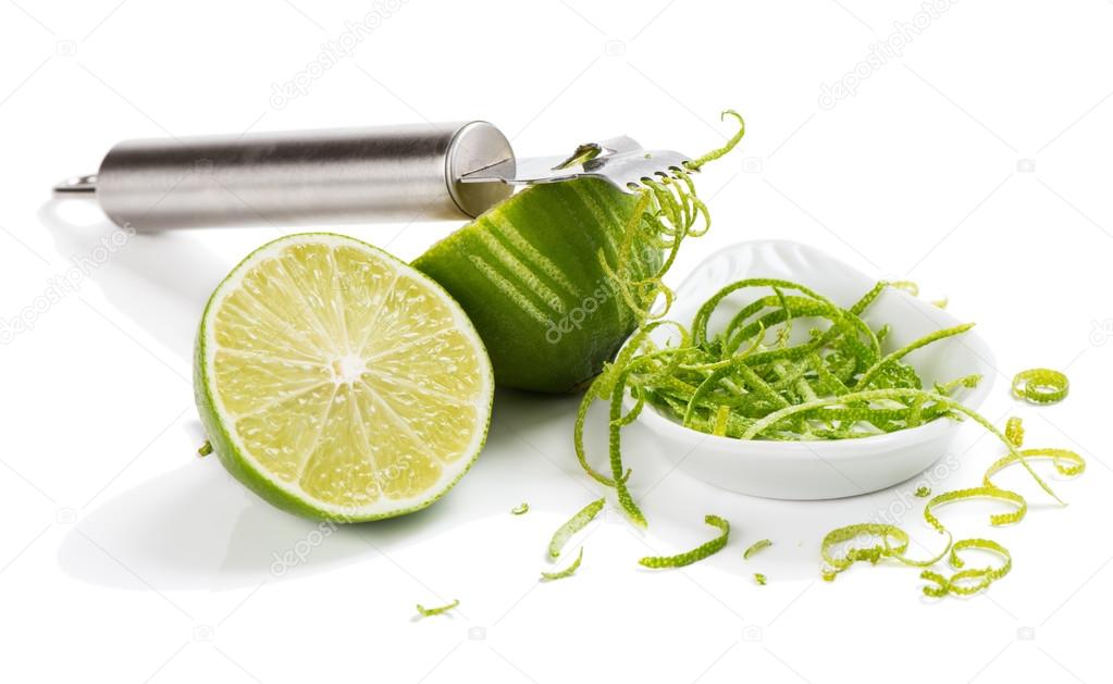 Peeling a lime