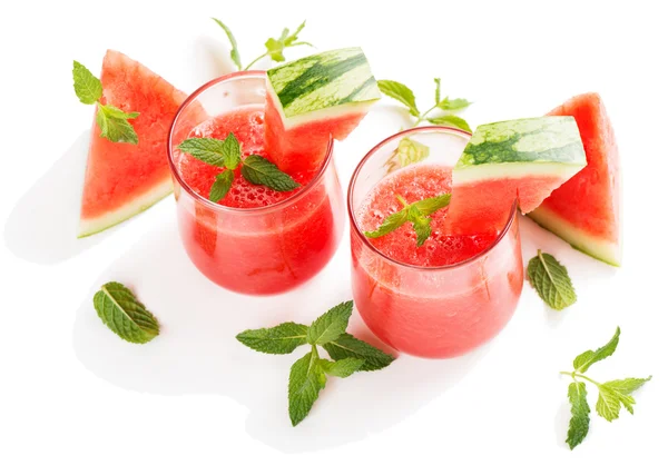 Fresh watermelon juice in the glass. — Stock Photo, Image