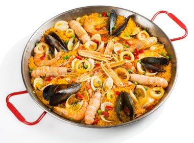 Spanish traditional paella clipart