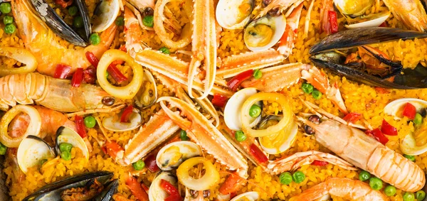 Paella closeup background — Stock Photo, Image