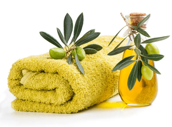 Spa with olive oil — Stock Photo, Image
