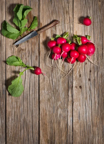 Organic radish without leaves, top view — Stock Photo, Image