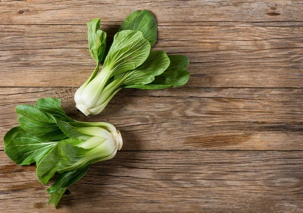 Vy från ovan av bok choy vegetabiliska — Stockfoto