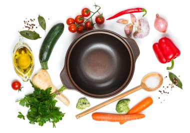 Sebze çorbası yemek, yukarıdan görüntülemek hazırlanıyor