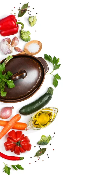 Set fresh vegetables for soup, above view. — Stock Photo, Image