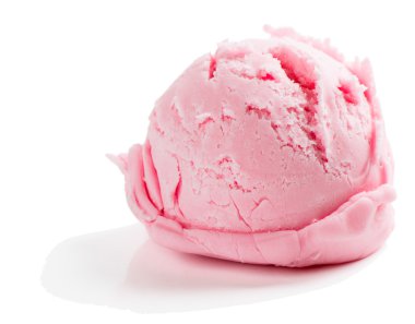Pembe dondurma bir kepçe 