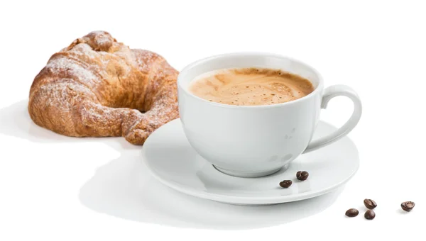 Delicioso café con croissant — Foto de Stock