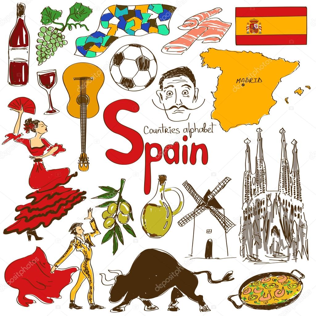 Коллекция испанских икон — Векторное изображение © Annykos ... - 1024 x 1024 jpeg 190kB