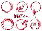 Watercolor wine stains icons