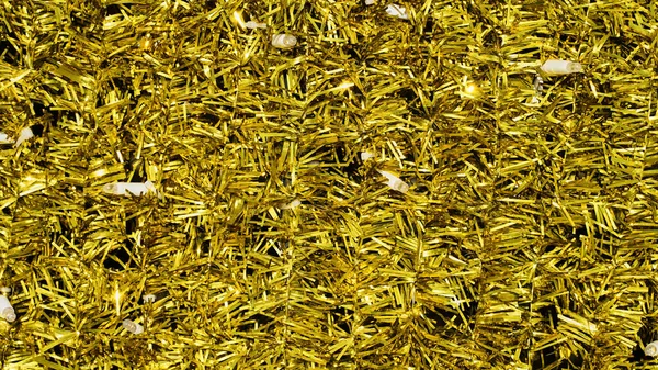 Textura Fundo Para Material Padrão Único Ouropel Natal Dourado — Fotografia de Stock