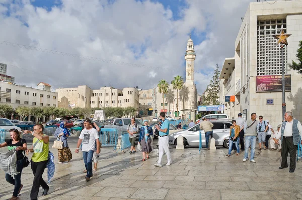 Holy Places of the Nativity. Architecture and people of Bethlehem. Palestine, Bethlehem , October 4, 2013 — Stock Photo, Image