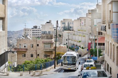 Palestine, Bethlehem - 4 Ekim: Ortadoğu'nun seyahat ve etkinlikler. Sokaklar ve Bethlehem şehir mimarisi