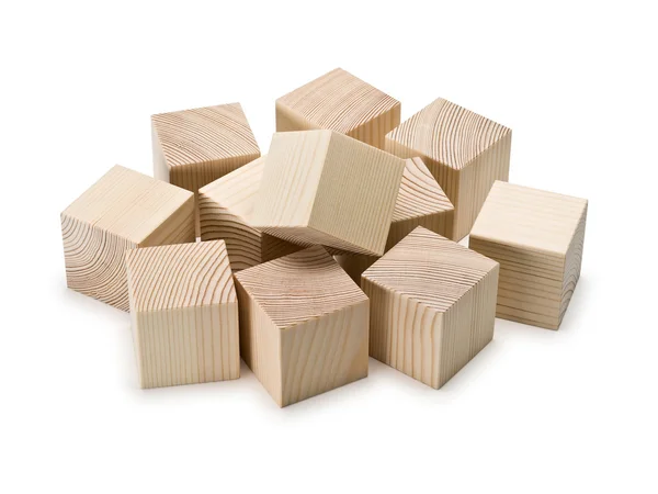 Der Haufen aus Holzwürfeln — Stockfoto