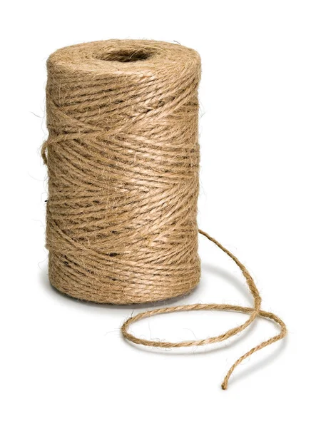 Dikey jüt sicim beyaz üzerinde izole edilmiştir.